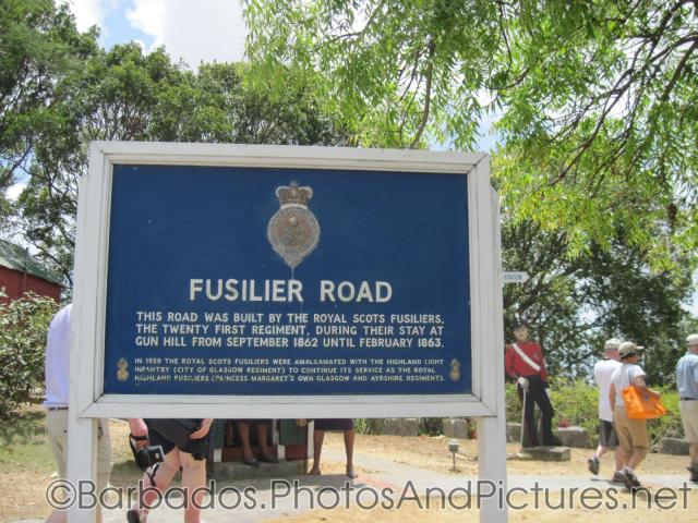 Fusilier Road sign in Barbados.jpg

