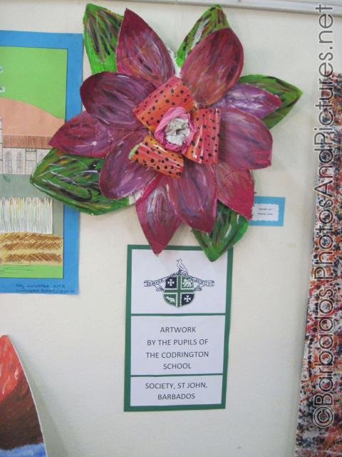 Artwork by the pupils of the codrington School at Orchid World in Barbados.jpg
