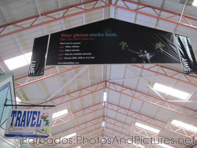 Your Phone works here banner at Barbados cruise port shopping area.jpg
