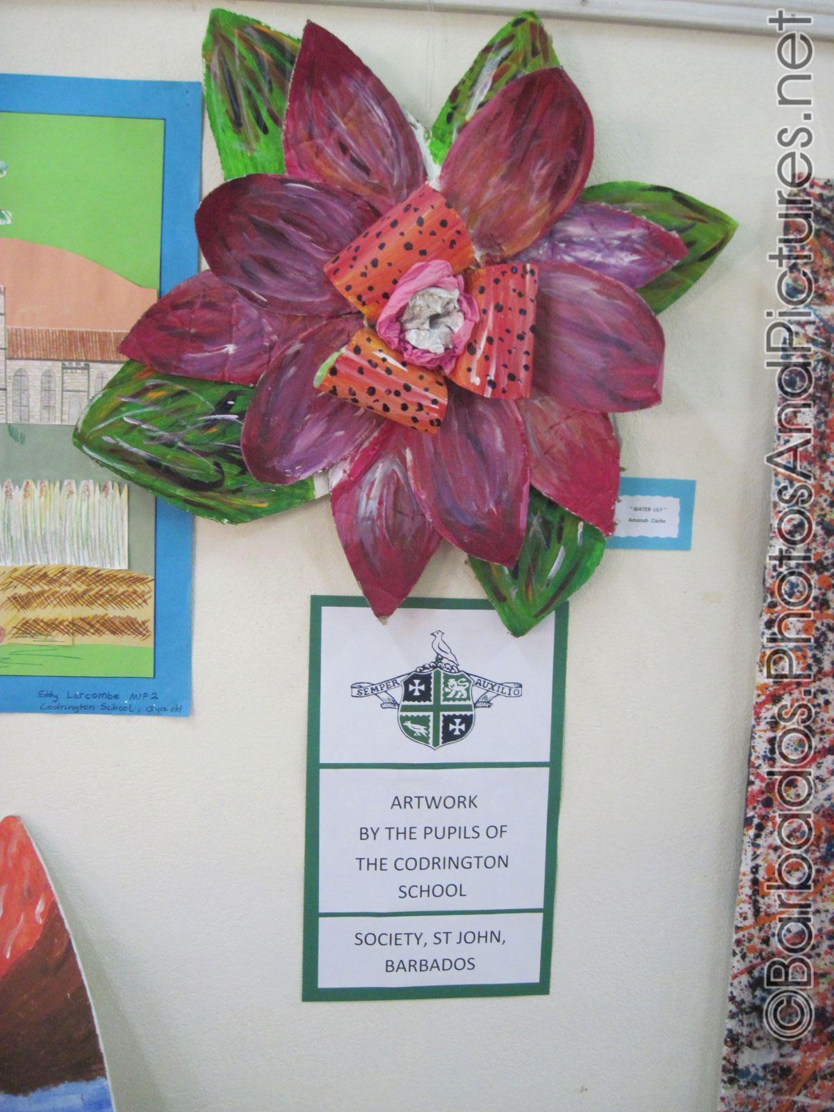 Artwork by the pupils of the codrington School at Orchid World in Barbados.jpg
