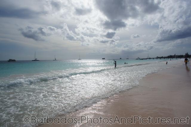 Someone fishing at Carlisle Bay Beach in Bridgetown Barbados.jpg