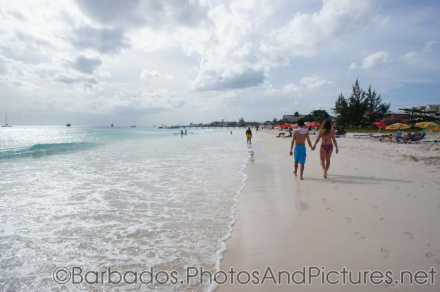 Beach scene and waves at Carlisle Bay Beach in Bridgetown Barbados.jpg