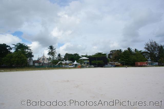 Church behind Carlisle Bay Beach in Bridgetown Barbados.jpg