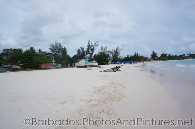 Boat on the sands of Carlisle Bay Beach in Bridgetown Barbados.jpg