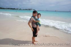Darwin and mommy at Carlisle Bay Beach in Bridgetown Barbados.jpg
