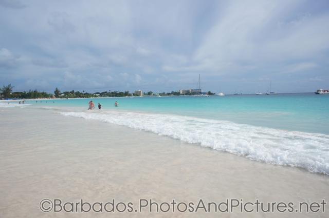 Wave meets white sand at Carlisle Bay Beach in Bridgetown Barbados.jpg