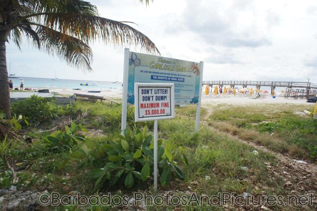 Welcome to Carlisle Bay sign in Bridgetown Barbados.jpg