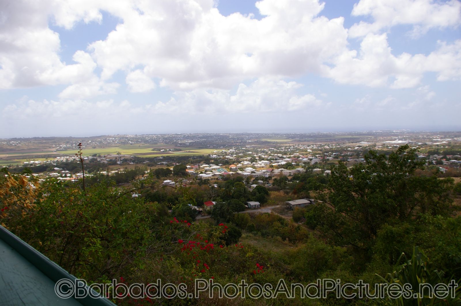 Houses in the distance as viewdd from Gun Hill Signal Station in Barbados.jpg
