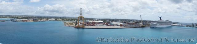 Panoramic photo of cruise port area of Bridgetown Barbados.jpg