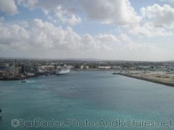 Small cruise ship docked in Barbados.jpg