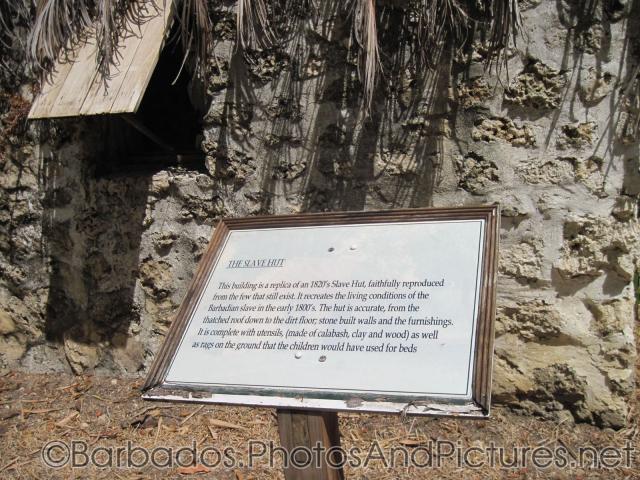 The Slave Hut description plaque at Tyrol Cot in Barbados.jpg